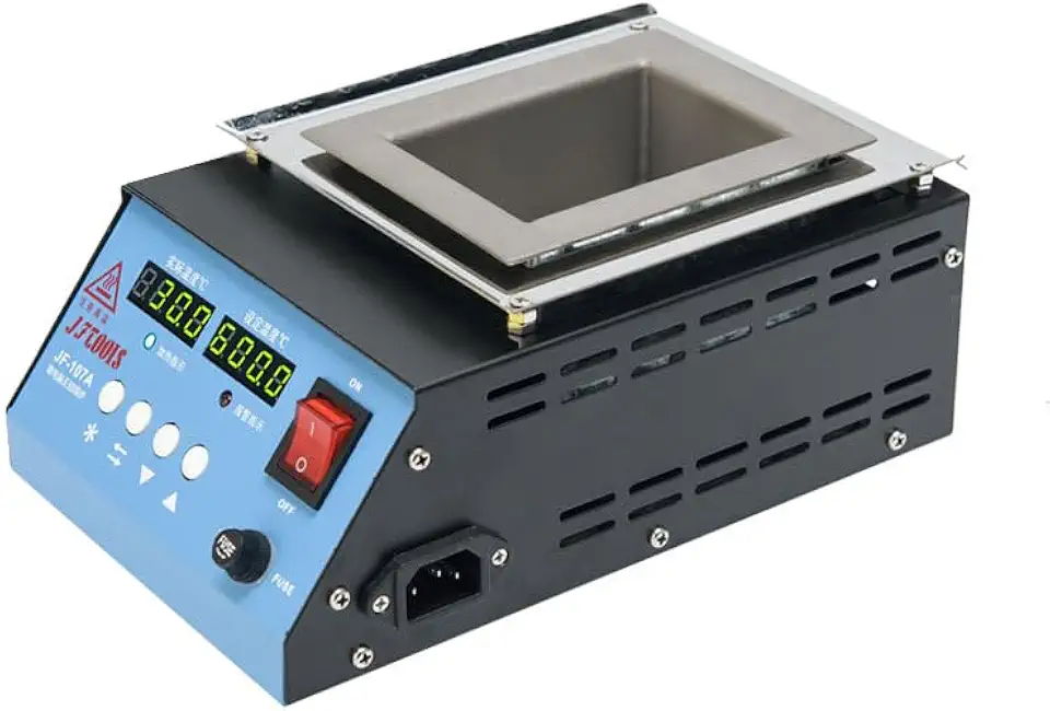 Luxelinc Solder Pot Lead-Free Titanium Solder Pot with Double Digital Display, 500W, 30~600°C, 2.3kg Capacity for Welding & Tinning Wires – PID Intelligent Control for Precision & Safety