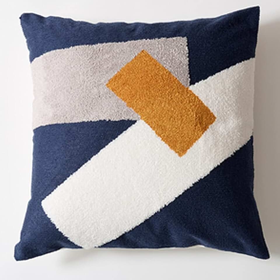 Flower Cushion Cover Cute Polka Dot Embroidered Pillow Cover 45x45cm Living Room Soft and Comfortable Home Decoration(Style B)