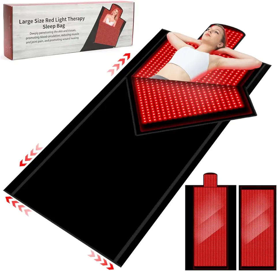 Red Light Therapy for Full Body, Larger 84.6''X33.4''Light Therapy Blanket Bag, 2 in 1 Red Light Therapy Mat with 2680Pcs LEDs, Red Light at Home