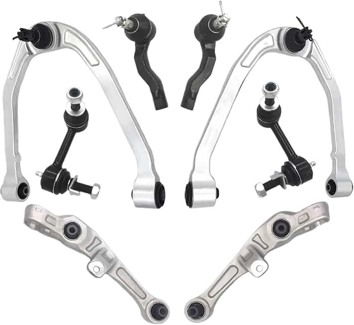 8pcs Front Control Arms Assembly Tie Rods Sway Bars Compatible with Infiniti G35 Compatible with Nissan 350Z RWD 2003-2007 2009 54501AM601