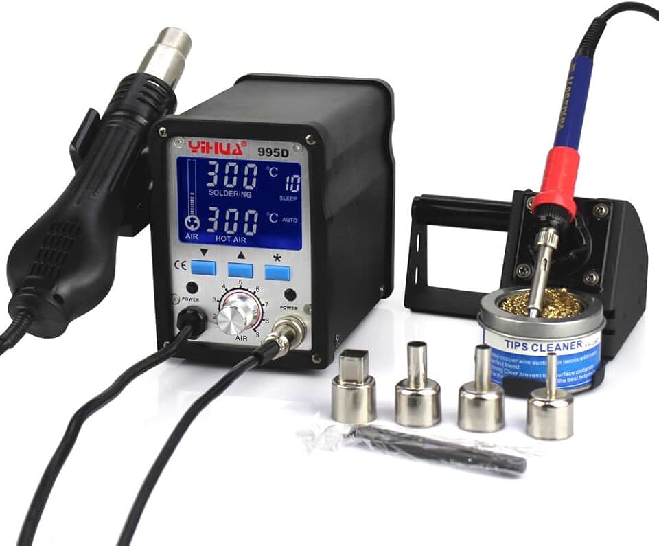 995D Welding Tool 2-In-1 LCD SMD Digital Rework Station with Soldering Iron 720W