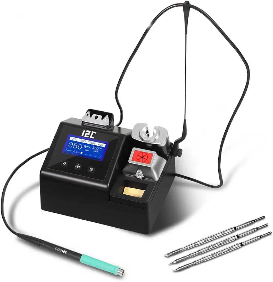 Universal I2C 2SEN Lead-free Nano Soldering Station with T210 General Purpose Handle for Electronic Welding 110V OEM Soldering Iron Station with 3pcs C210 Integrated Soldering Iron Tips
