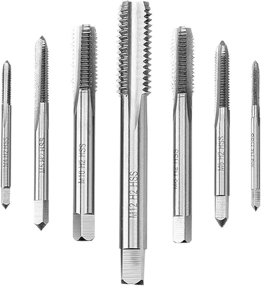 10Pcs M3-M20 Screw Tap Drill Bits HSS M2 Machine Taps H2 Precision for Metal(M3 M4 M5 M6 M8 M10 M12 M14 M16 M18 M20)(M20x2.5)