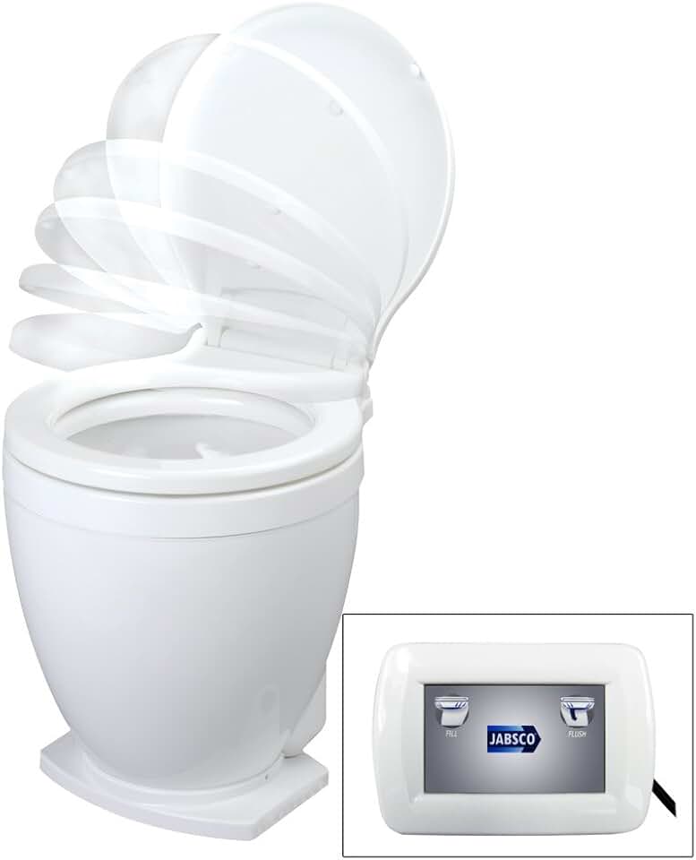 Jabsco Lite Flush Electric 12V Toilet w/Control Panel