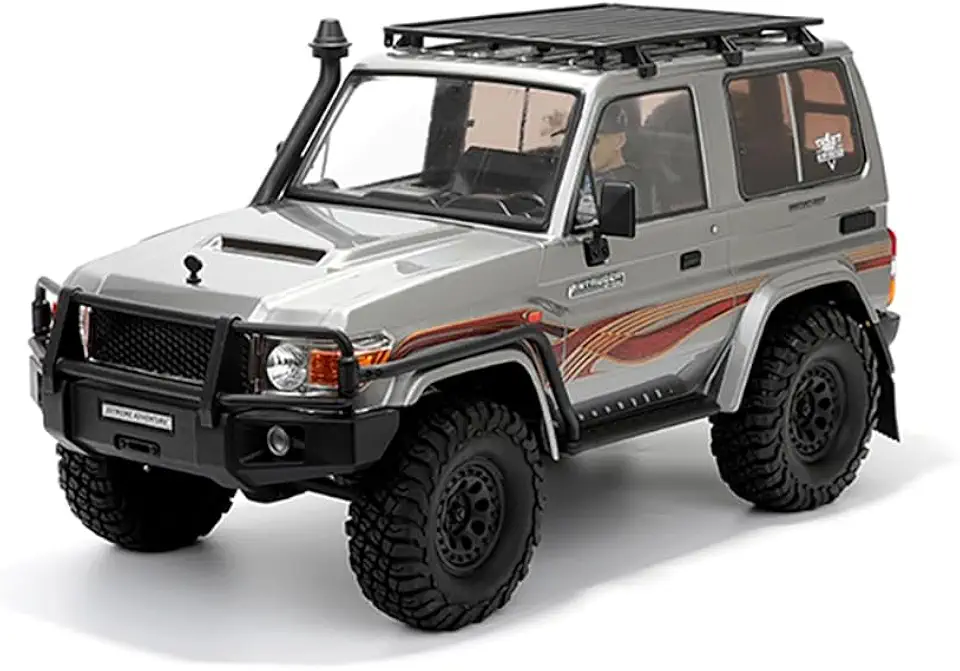 New 1/10 RGT EX86020 RC Car LC71 RTR 4WD Remote Control Vehicle 2.4G RC Electric Model Car Rock Crawler Adult Children's Toys (Silver)