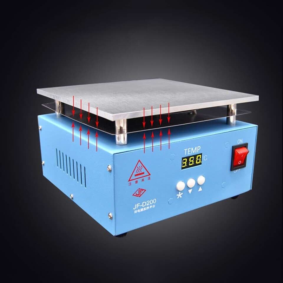 Soldering JF-D200 Heating Platform Preheating Station Screen Repair Special Heating Units 220V Mobile maintenance tools - (Plug Type: US)