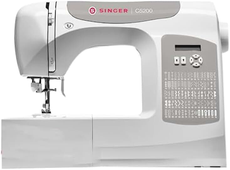 SINGER C5200 Computerized Sewing & Quilting Machine with Extension Table & Accessory Kit | 180 Stitch Applications, Touch Button Stitch Selection, LCD Screen, Full Metal Frame & 1-step Buttonhole