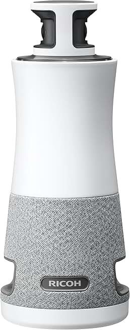 RICOH Meeting 360 3-in-1 Video Conferencing Device | 360 Degree Panoramic View with Active Speaker Detection & Focus | 3 Mics with Background Noise Reduction | 3X 8W Speakers | USB-C Bus Powered