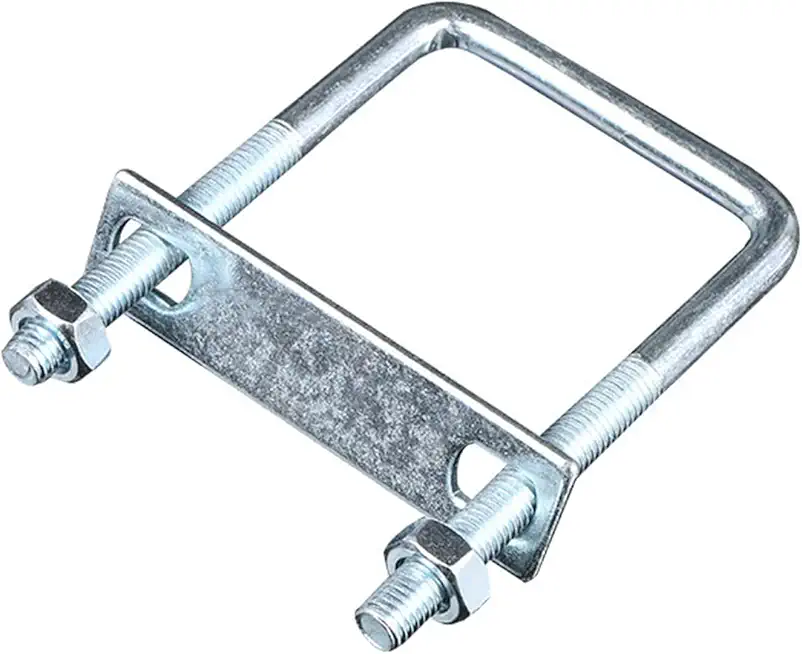 TEN-HIGH U Bolt,20 Sets Galvanized Square U Bolts, U Bolts Accessories with Nuts, Frame Plate, Round Washers for Boat Trailer Hardware Plumbing(M12*60 * 100mm)