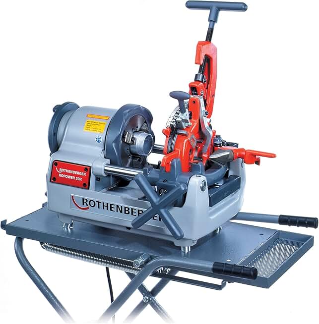 Rothenberger ROPOWER 50R Portable Thread Cutting Machine with 1150W 230V Motor - Fast and Reliable Cutting, Deburring, Grooving Automatic - BSPT R1/2
