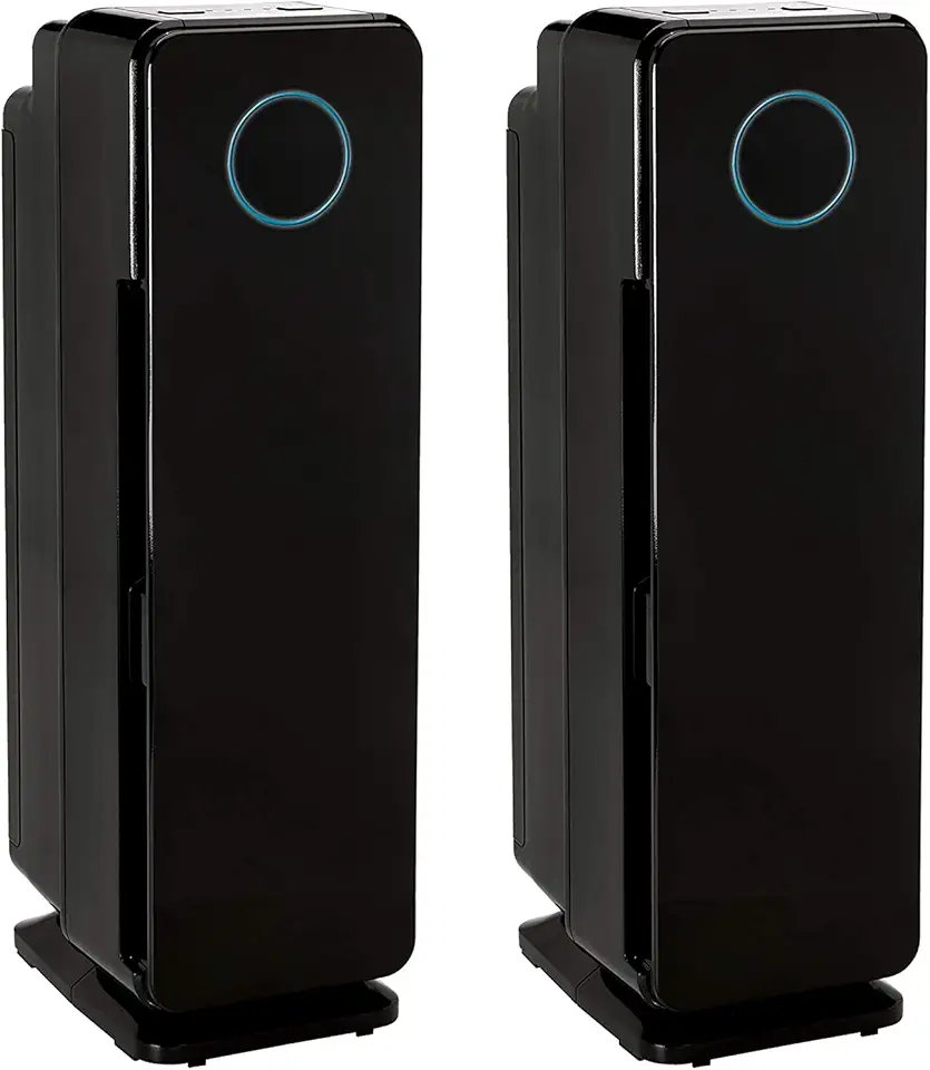 GermGuardian Air Purifier for Homes with Pets, H13 Pet HEPA Filter, Removes Pet Dander, Dust, Allergens, Smoke, Pollen, Odors, Mold, UV-C Light Helps Reduce Germs, 22 Inch, Black, 2-Pack, AC4300BPTCA
