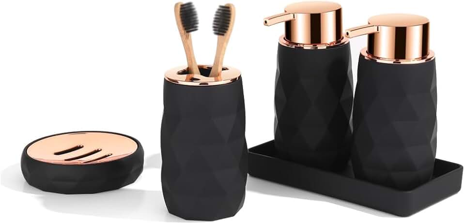 Lotion Bottle Tray Toothbrush Holder Soap Box Toilet Soap Dispenser Bath Set