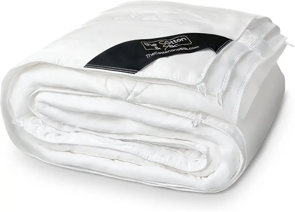 100% Mulberry Silk Filled Duvet Insert /Silk Comforter /Silk Blanket for All Seasons, Luxury, Ultra Soft, Breathable, Naturally Body-hugging, Twin Size