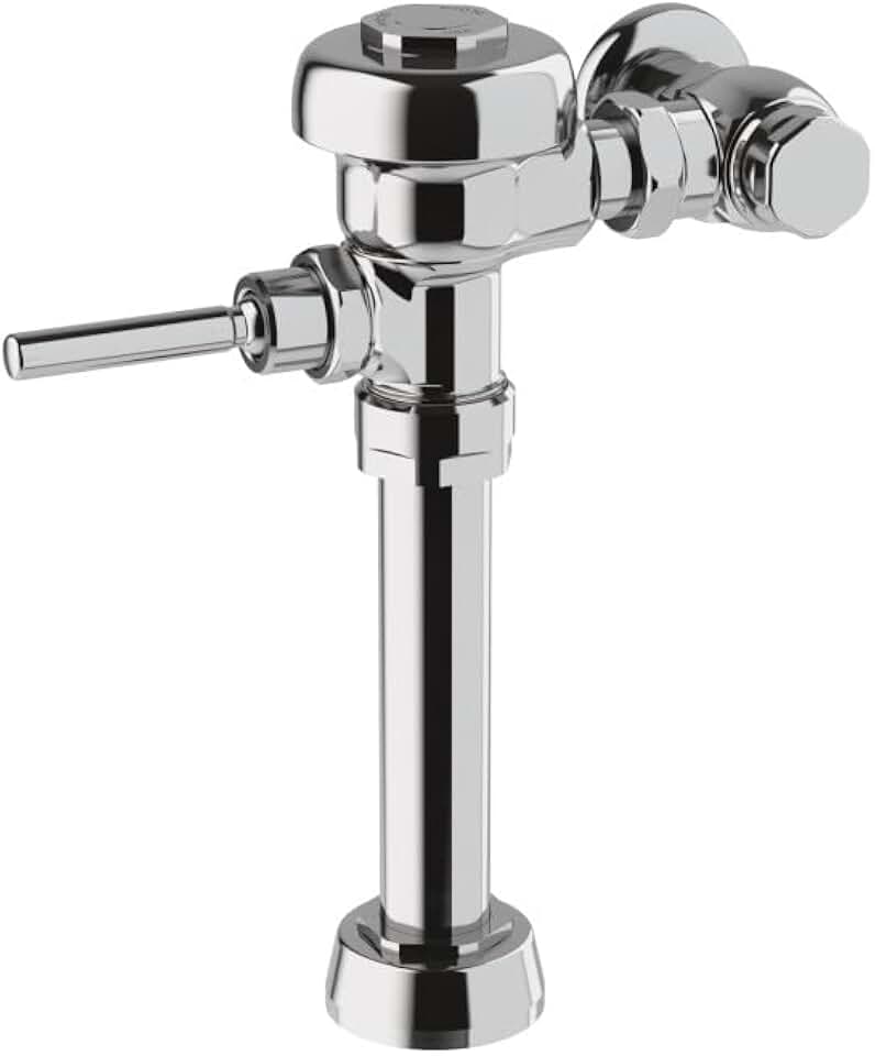 Sloan 111 Exposed Manual Water Closet Flushometer, 1.28 GPF Flush Valve - Single Flush, Non-Hold-Open Handle, Fixture Connection Top Spud, Polished Chrome Finish, 3780046