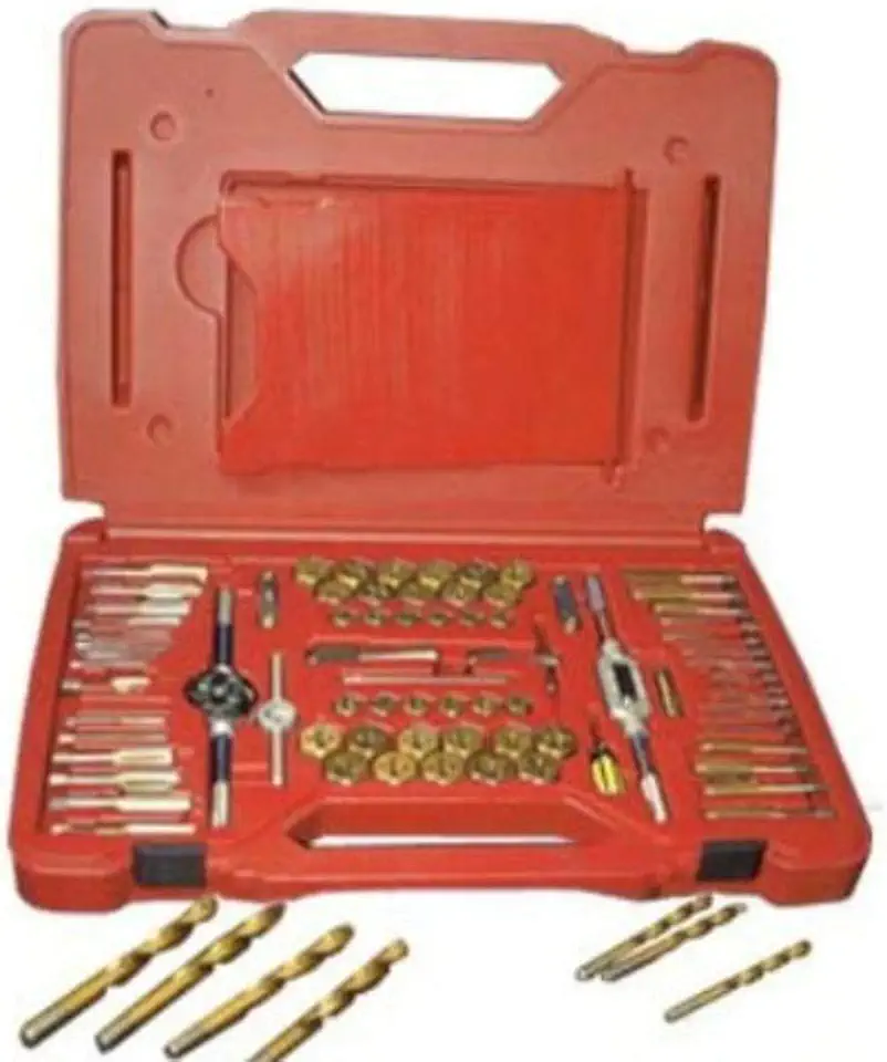 ATD Tools 277 117-Piece Machine Screw/Fractional/Metric Tap Die Drill Bit Set