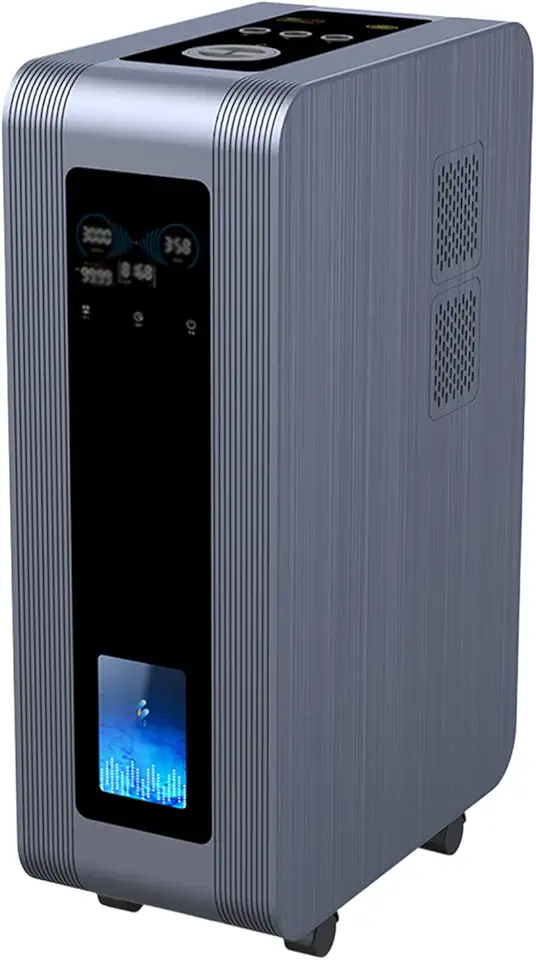 Hydrogen Inhalation Machine, 3 Outlet HO Separated 3000ML/Min (2000H+1000O) Molecular Hydrogen Inhaler Generator, Adjustable Flow, for Home