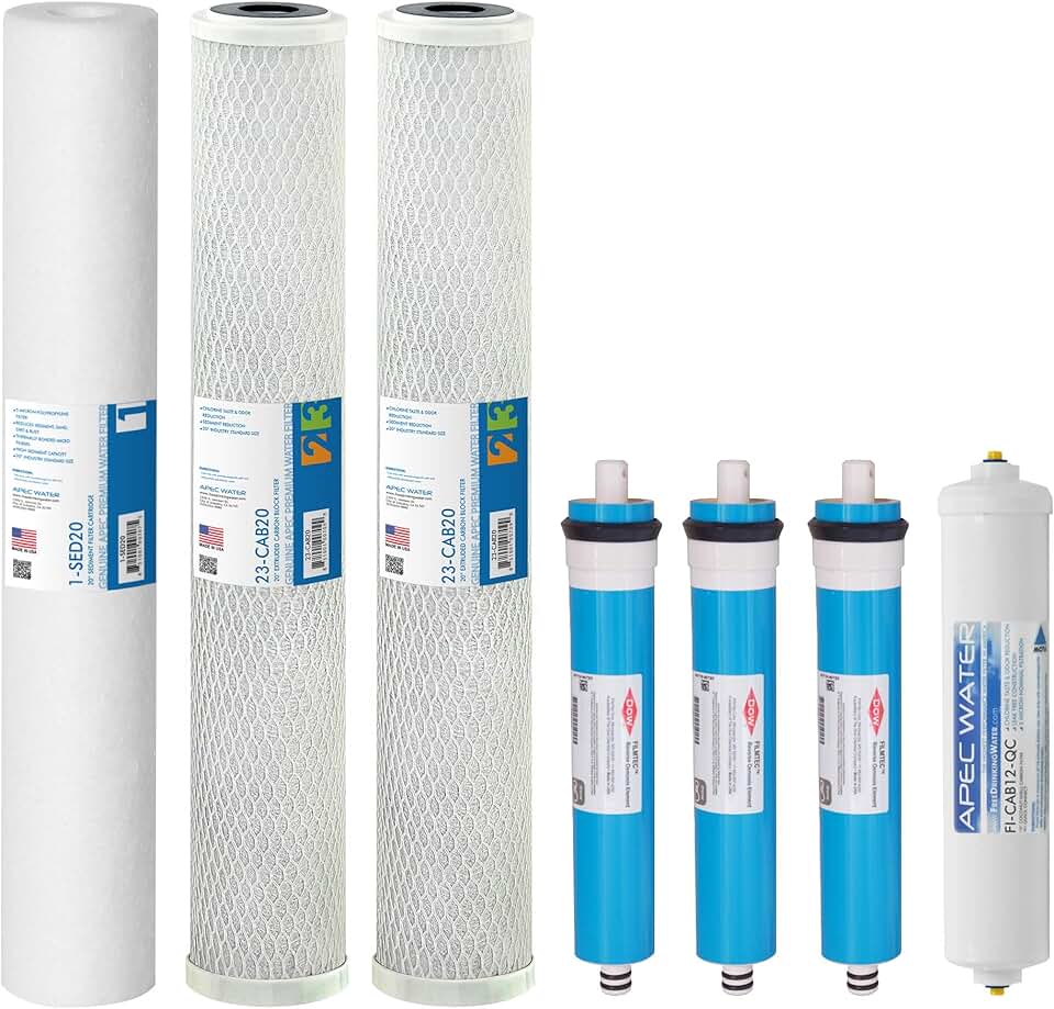 APEC Water Systems FILTER-MAX-LITE240 Commercial Grade US Made 240 GPD Complete Replacement Filter Set for Light Commercial Reverse Osmosis Water Filter System