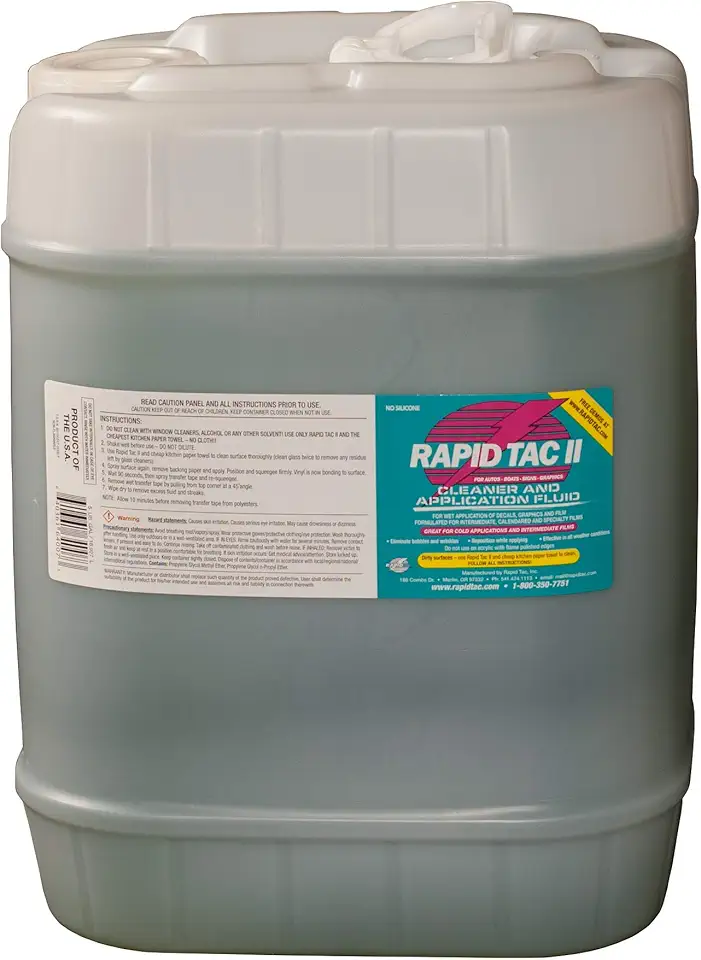 II Decal Application Fluid for Glass and Cold Weather Intermediate and Specialty Films (5 Gallon Jug (640 oz))