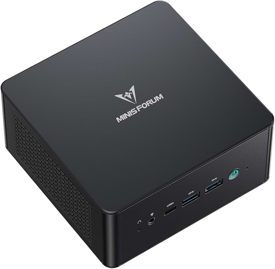 MINISFORUM UM890 Pro Mini PC, AMD Ryzen 9 8945HS (up to 5.2GHz) Mini Computers, 64GB DDR5 5600MHz RAM&1TB PCIe 4.0 SSD, Desktop PC Quad Display HDMI/DP1.4/USB-C, AMD Radeon 780M/OCulink/Dual LAN 2.5G