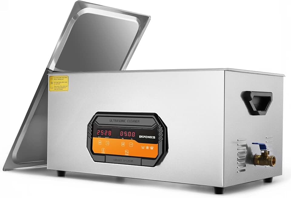 Professional Ultrasonic Cleaner 30L, 600W Ultrasonic Parts Cleaner with Heater Timer, 40kHz Ultrasonic Cleaning Machine with LED Display for Cleaning Industrial Parts, Circuit Board, Carburetor, Watch