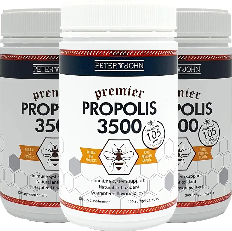 Peter John Propolis 3500 (Flavonoid 105mg) 300 Softgel Capsules (3)