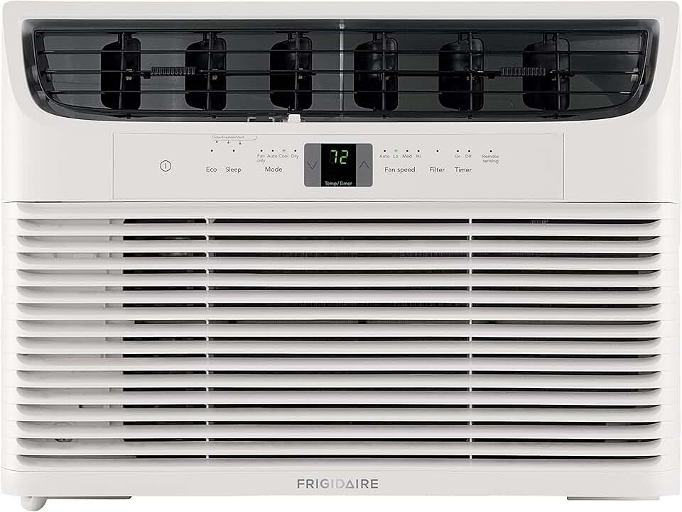 FRIGIDAIRE 12,000 BTU 115V Window-Mounted Compact Air Conditioner with Remote Control, White