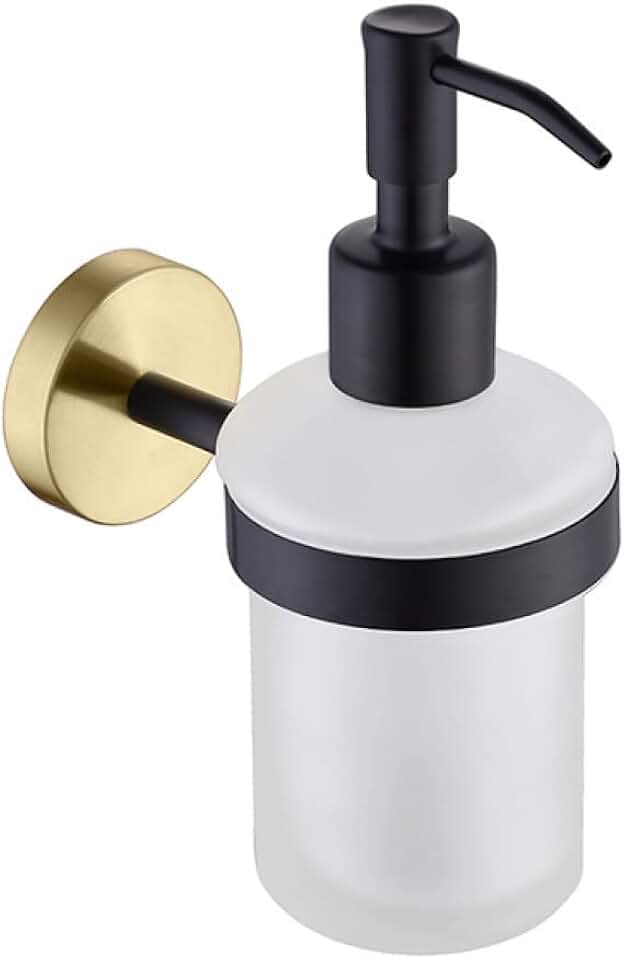 Brushgold Black Bathroom Accessories Hardware Set Towel Bar Rail Rack Toilet Paper Holder Towel Robe Hook Soap Dish Toilet Brush,Soap dispenser