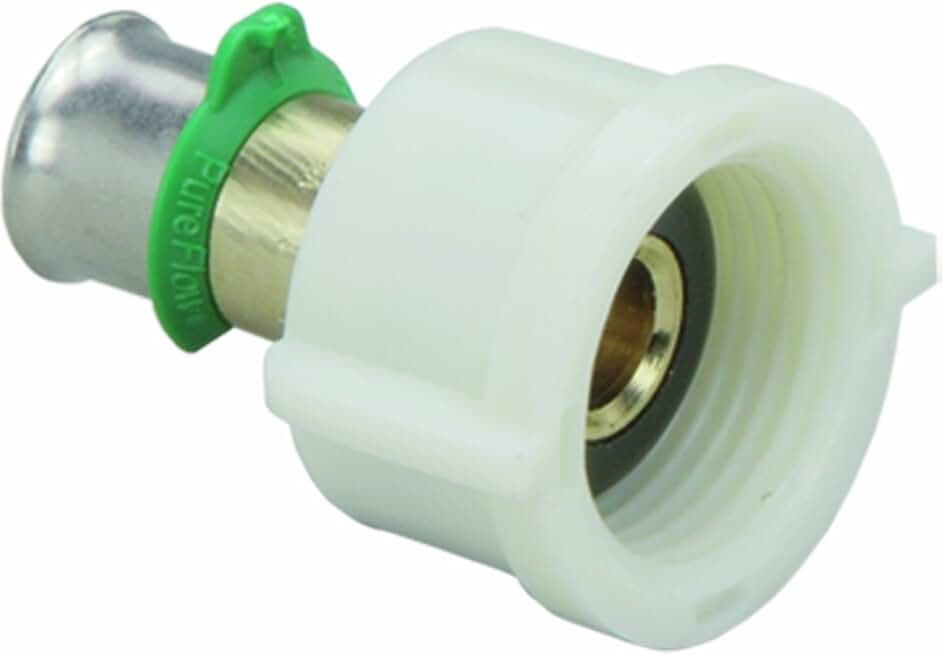 Viega 97005 PureFlow Zero Lead Bronze PEX Press Closet Adapter with 1/2-Inch Press x Closet Plastic Nut, 120-Pack