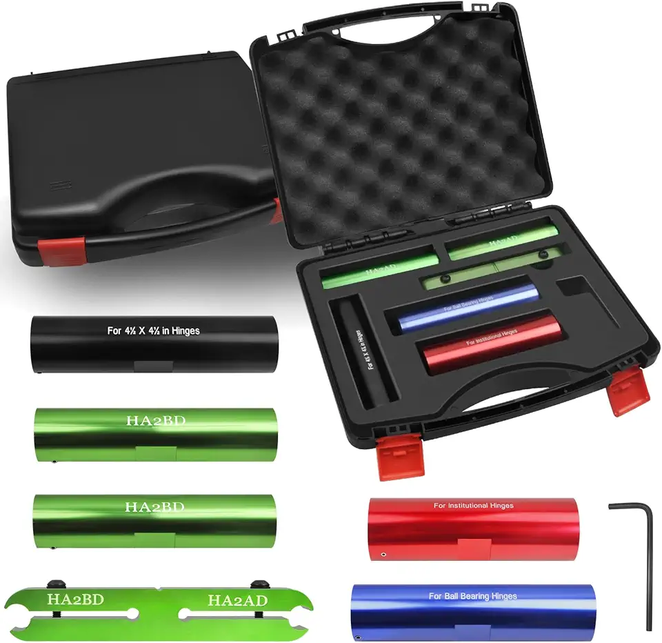 HA1234, Hinge Repair Tool, 6 Pieces Hinge Repair Kit, Hinge Fixing Tool, Door Hinge Adjustment Tool for Fixing Sagging Door and Hanging Door