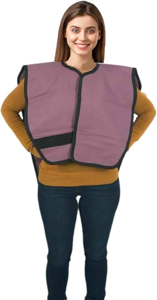 RADIATE Dental X-Ray Apron Panoramic Poncho Style Radiation Lead Apron with Hanging Loops, Medical Grade 0.3 mm Lead, Lightweight, Ergonomic Design, for Panoramic X-Ray, Adult, Children - Mauve