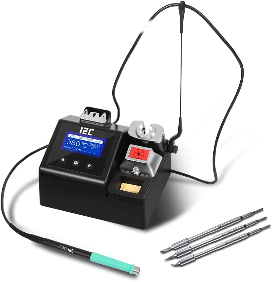 Universal I2C 2SEN Lead-free Nano Soldering Station with T245 General Purpose Handle for Electronic Welding 110V OEM Soldering Iron Station with 3pcs C245 Integrated Soldering Iron Tips