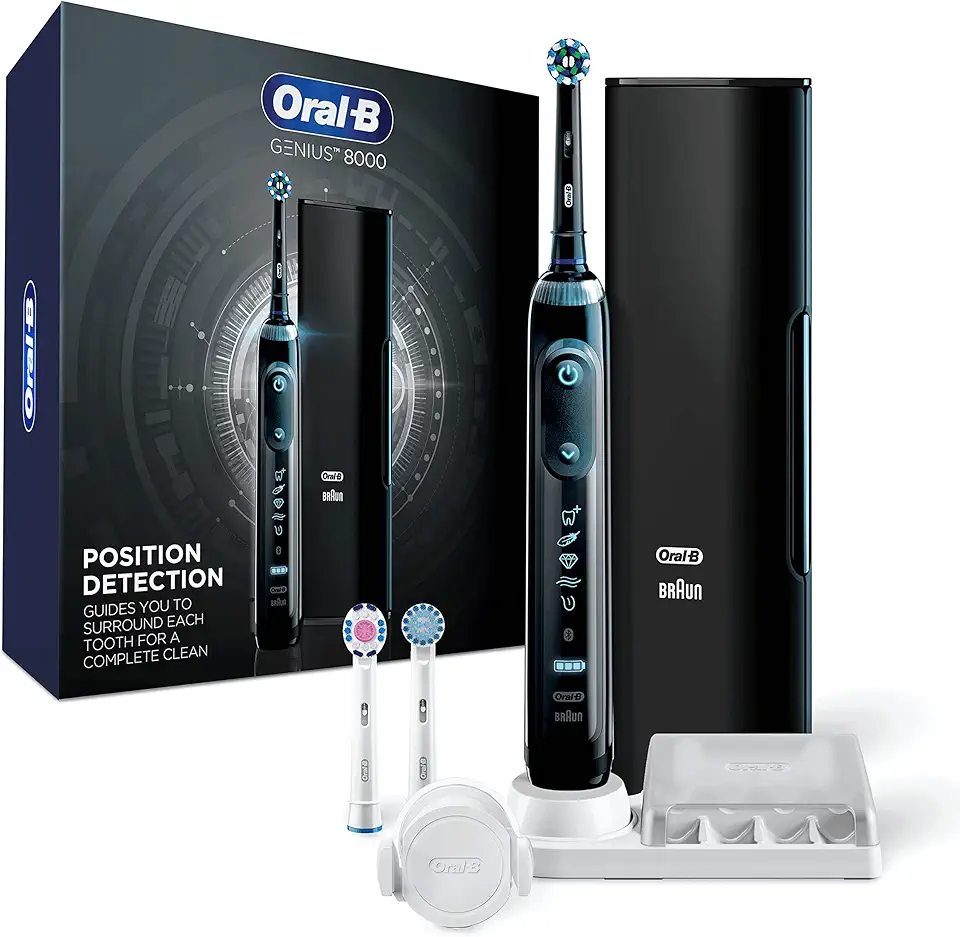 Oral-B Genius 8000 Electric Electric Toothbrush with Bluetooth Connectivity, Black