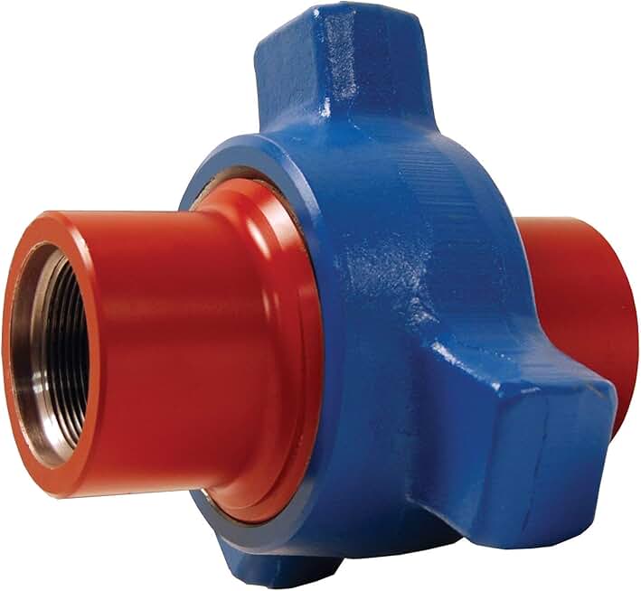 Dixon HU1502200 Steel Hammer Union, Threaded 1502 Series, Red Sub, Blue Nut, 2