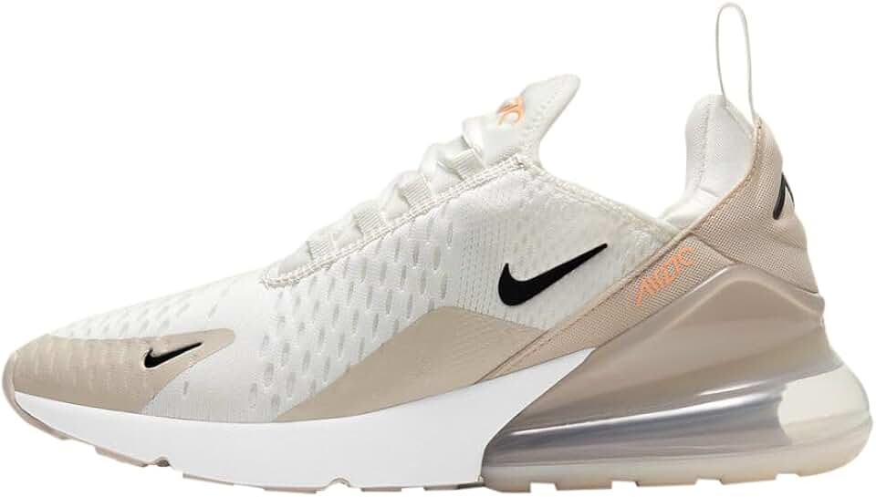 Air Max 270 Women's Shoes, Summit White Black Desert Sand, 11