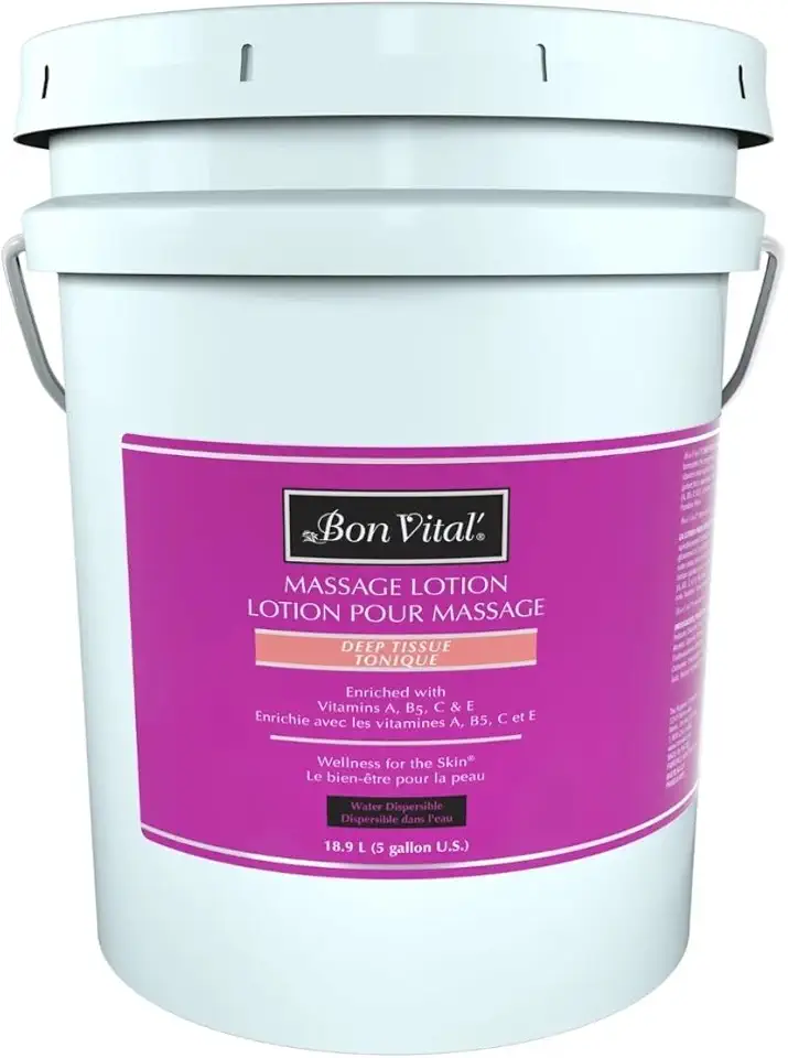 Deep Tissue Massage Lotion for Deep Tissue Massages and Muscle Relaxation, Moisturizer Leaves No Greasy Feeling, Penetrates Deeply to Repair and Soften Skin, 5 Gal, Label may Vary