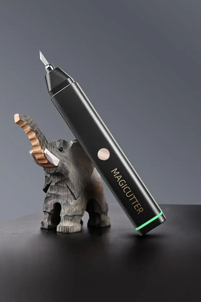 Portable Ultrasonic Cutter for Leather 3D Printing Plastic DIY 30W 40KHz, with 40pcs Replacement Knife and Fixtures