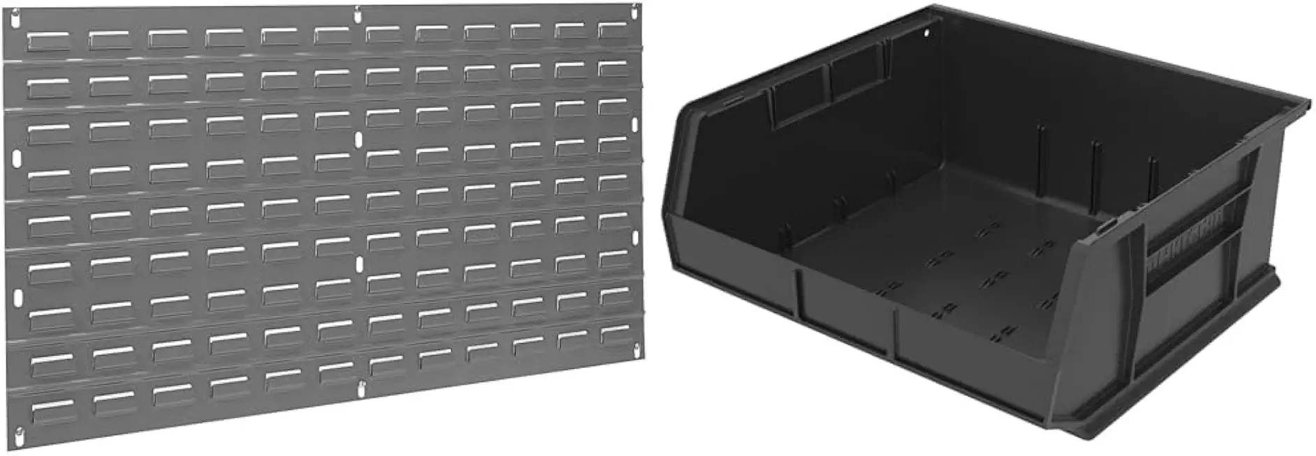 Akro-Mils 30636 Louvered Steel Wall Mount Panel Garage Organizer for Hanging AkroBins Storage Bins, 36-Inch W x 19-Inch H, Grey, 4 Pack