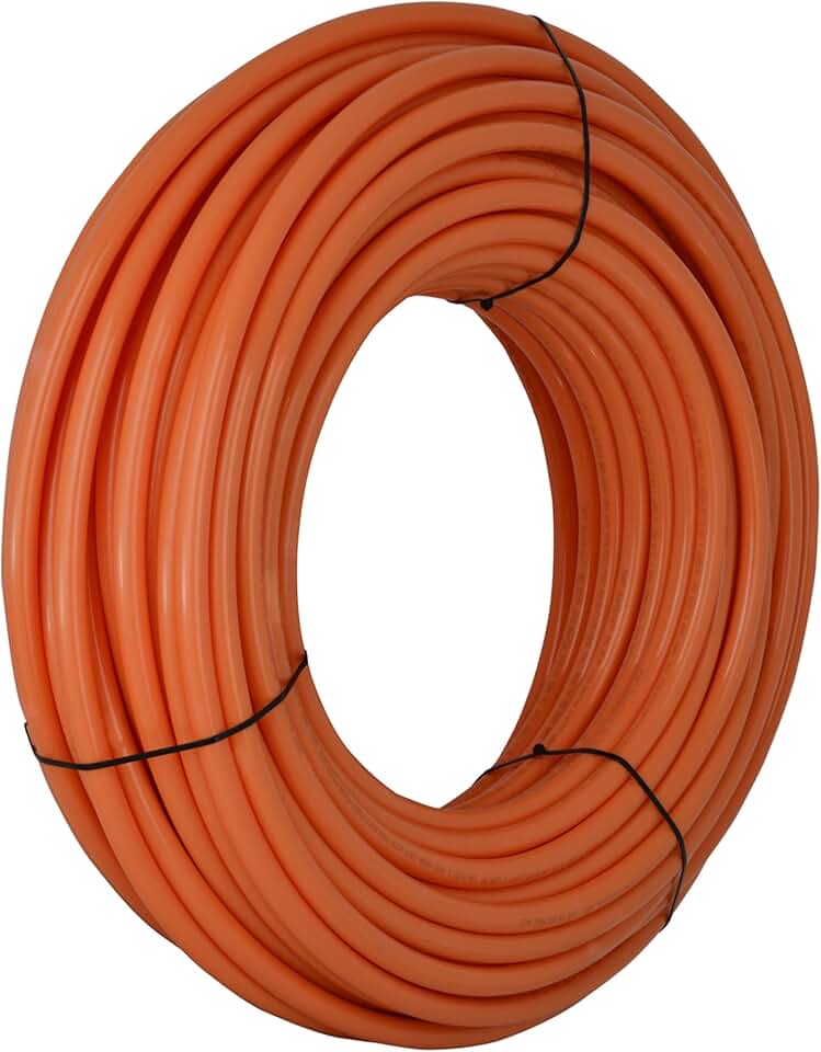 SharkBite 3/4 Inch x 500 Feet Orange PEX Pipe, Oxygen Barrier Flexible Water Tubing for Radiant Heating, U870O500