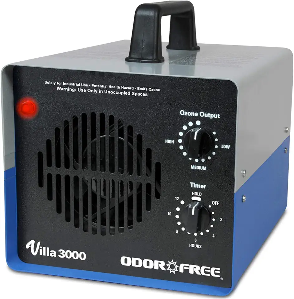 Villa 3000 Ozone Generator for Eliminating Odors, permanently removing Tobacco, Pet and Musty Odors at their Source - Easily Treats Up To 3000 Sq Ft