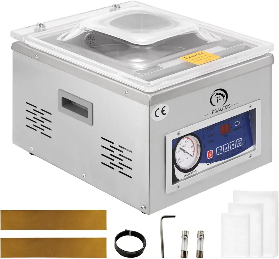 Chamber Vacuum Sealer Machine, with Micro Computer Control, DZ260A 110V/60Hz Food Packaging Sealer Machine with 6.5CBM/h Pump Rate, Applied in Home Kitchen and Commercial Use