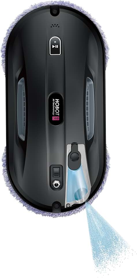 HOBOT-388 Window Glass Cleaning Automatic Smart Robot Cleaner with Ultrasonic Water Spray and Control via Smartphone or Remote