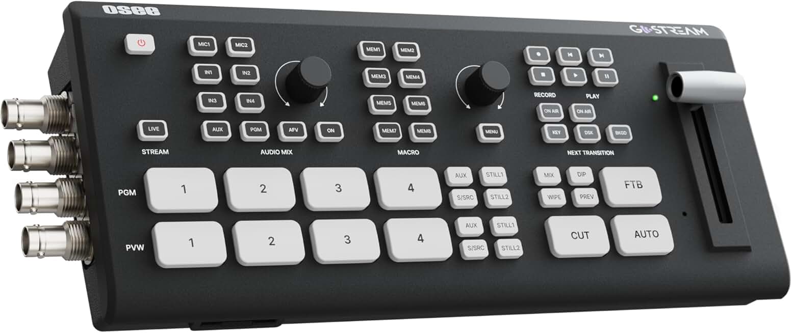 Osee GoStream Duet Multiple Camera SDI and HDMI Live Stream Video Mixer Switcher with SD record and NDI HX Supported