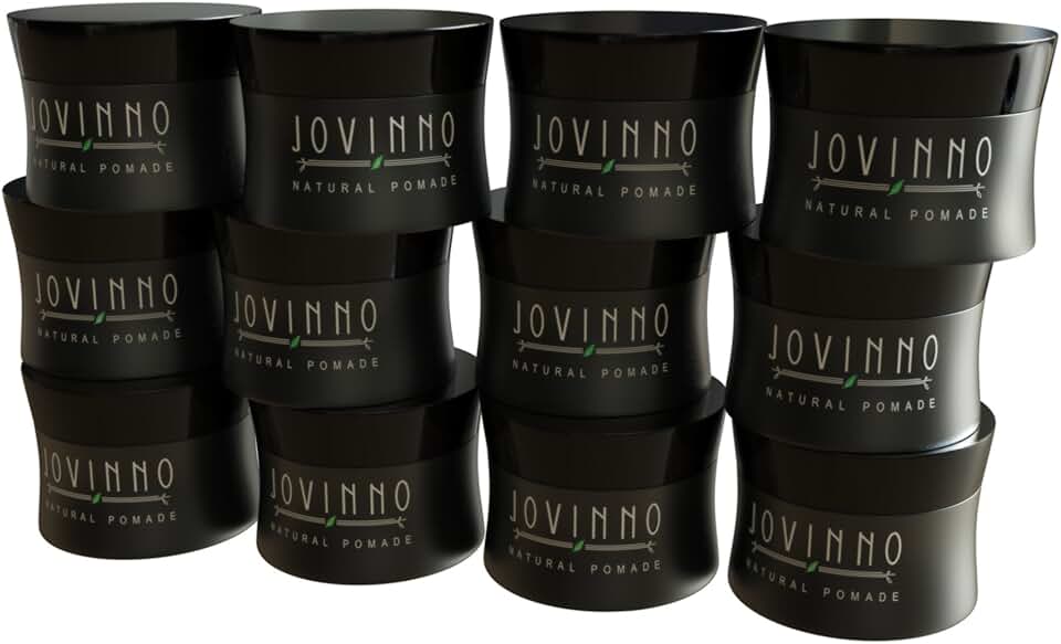 Natural Premium Hair Styling Pomade/Hair Wax - Medium to Strong Hold Clear Thick Formula Non-Greasy Water Soluble. Made in France. 5oz (Pack of 12)