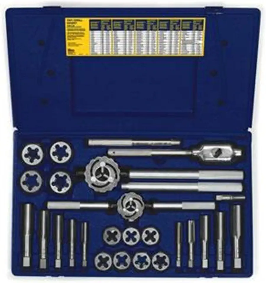 Irwin Hanson 97094ZR 25-Piece Fractional Tap & Hex Die Set