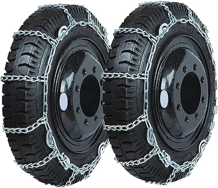 Tire Traction Chain- Set of 2,Anti- Skid Snow Tyre Chain,Slip- Proof Car Emergency Snow Tire Wheel Chains(Size: 1200-20) (Color : A, Size : 1200-20)