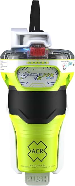 ACR GLOBALFIX V6 GPS EPIRB with Return Link Service, Near Field Communication Technology & Mobile APP - CAT 2 Manual Bracket (2854)