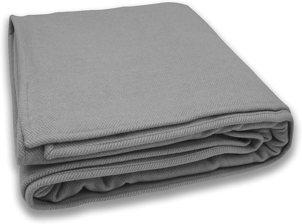 State Cashmere Herringbone Throw Blanket - Soft Accent Blanket for Couch, Sofa & Twin Standard Bed Made w/Merino Wool & Cashmere Sourced from Inner Mongolia - (Charcoal/Heather Grey, 90