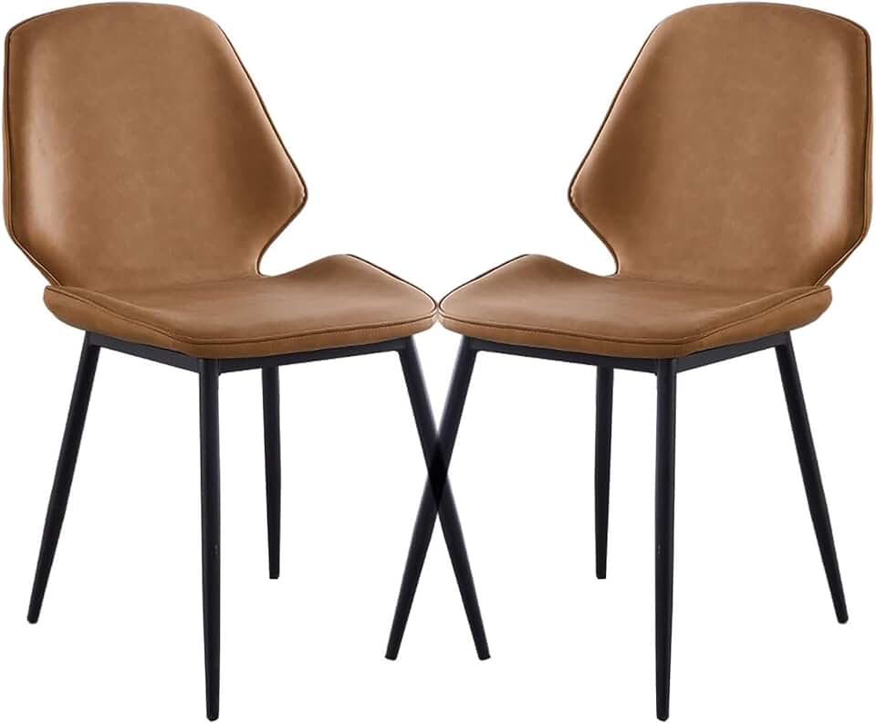 Dining Chairs Kitchen Chairs Soft Comfortable Durable Leisure Chair Meal Chairs Kitchen Counter Chairs 2 Pcs with Backrest Padded Seat Reception Chairs for Lounge Leisure Living Room Chairs/Kh