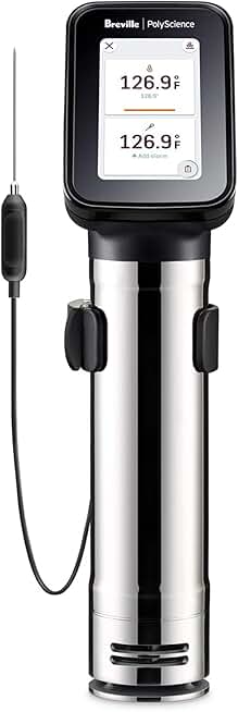 Breville Polyscience HydroPro Plus Sous Vide Immersion Circulator, 1450 Watt, Bluetooth, Stainless, CSV750PSS1BUC1