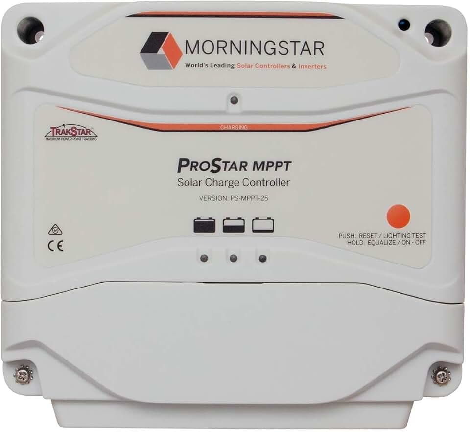 Morningstar Prostar 40A MPPT Solar Charge Controller (PS-MPPT-40) - Solar Panel Regulator, Supports 12V/24V LA/Lithium Batteries, LVD/Lighting Control, HazLoc Rated, Low Noise - Designed in The USA